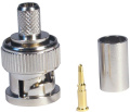 Abus 6.0mm Bnc Plug - Bnc Crimp Adaptor Rg59 75 Ohm 6mm, Guilded - TVAC40600